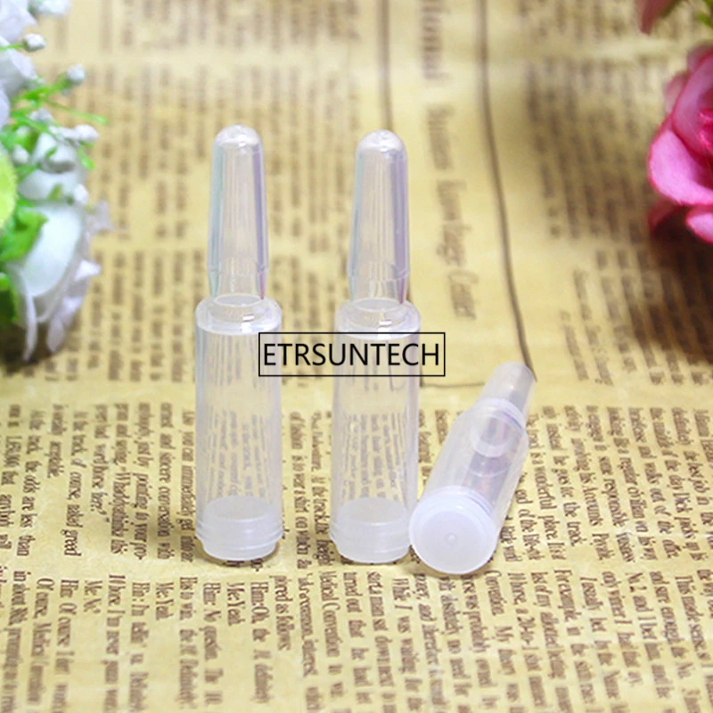 1000pcs Transparent Vial 1.5ml Disposable stock bottle,plastic Essence bottle Cosmetic container F3710