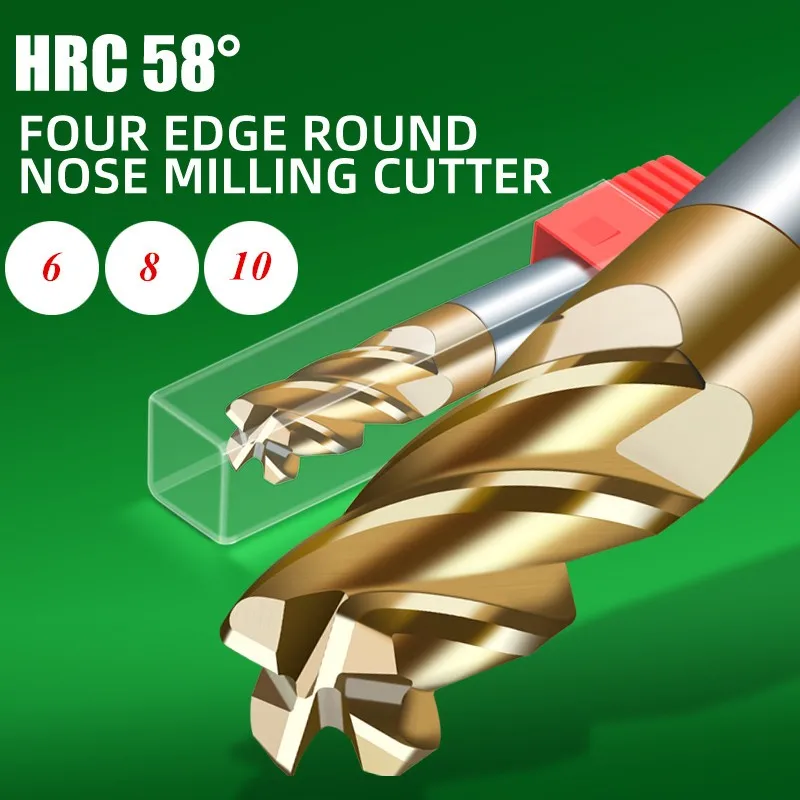 Milling Cutter Alloy Coating Tungsten Steel Tool Cnc Maching HRC58 Endmill ROMTIC Top  Milling Cutter Kit Milling Machine Tools