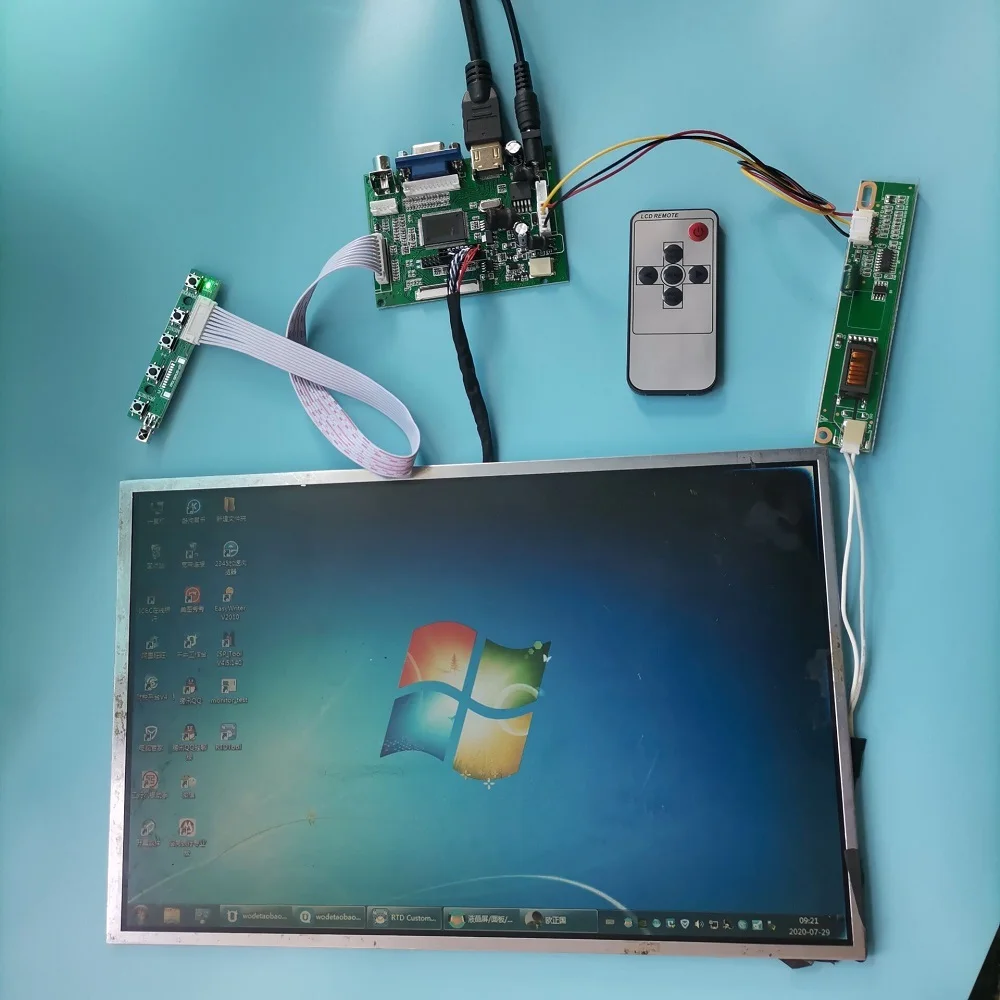 2AV LCD remote Controller Board kit  VGA Work For 14.1inch 1024×768 LTN141XB B141XG05 LCD Screen LED panel display