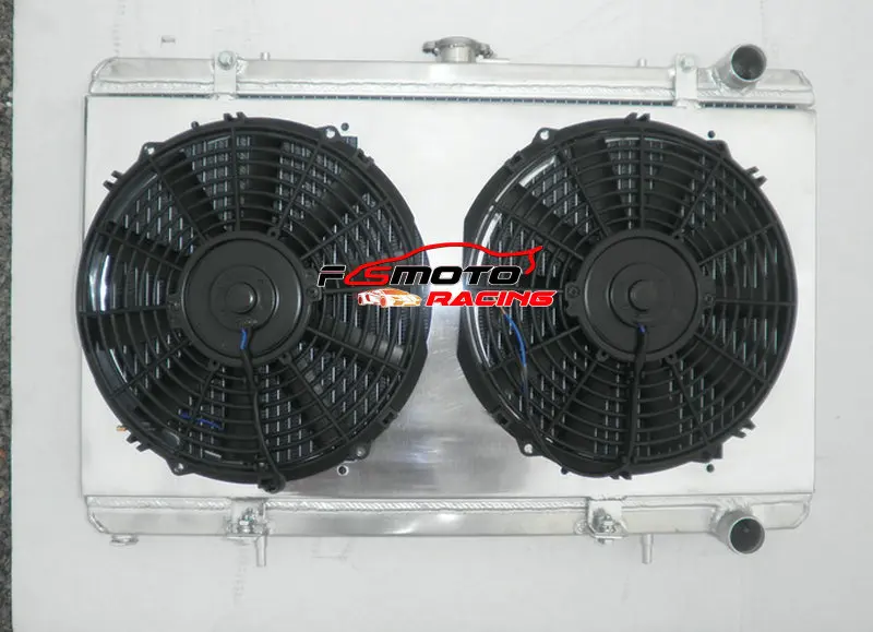 All Aluminum Alloy Radiator + Shroud + Fan For 1988-1994 Nissan 200SX S13 CA18DET 1.8 Turbo MT Manual 1989 1990 1991 1992 1993