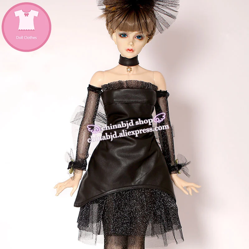 BJD SD Doll Clothes 1/3 Fashion Leather Dress Set For Iplehourse Body YF3-113 Doll Accessories