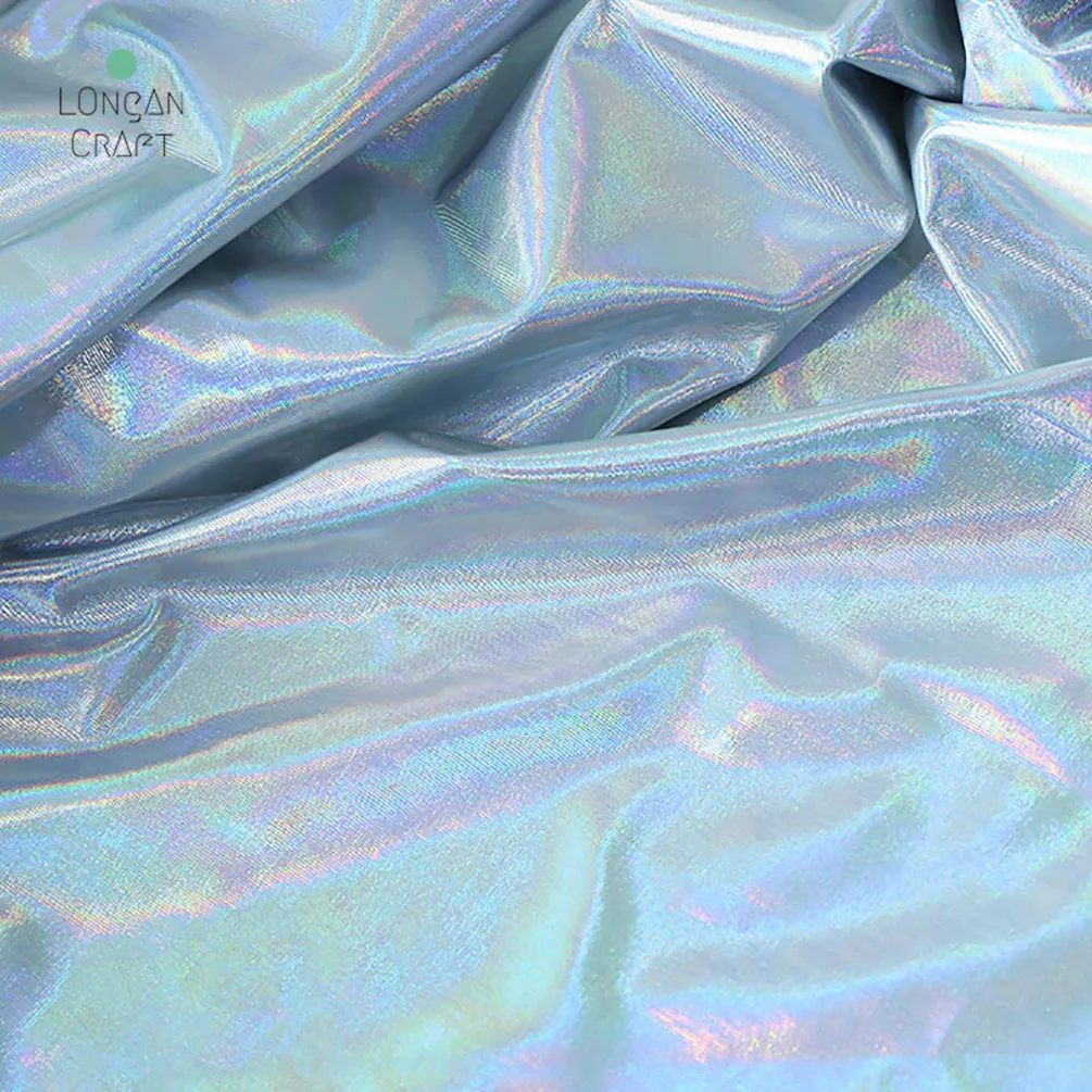 50cmX150cm Spandex Elastic Laser Fabric for DIY Stage Cosplay Costume Photography Background Decorative Fabric