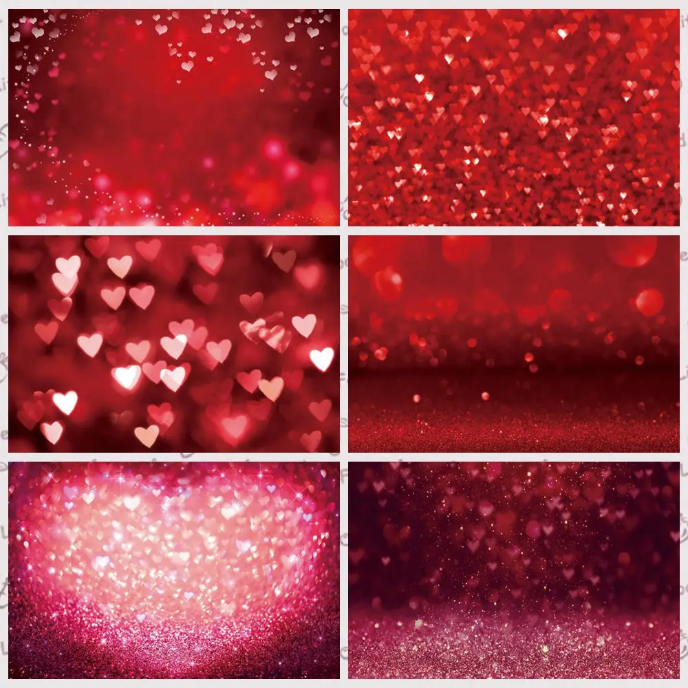 Yeele Glitter Shine Red Love Heart Light Bokeh Partyการถ่ายภาพฉากหลังส่วนบุคคลถ่ายภาพพื้นหลังสำหรับPhoto Studio