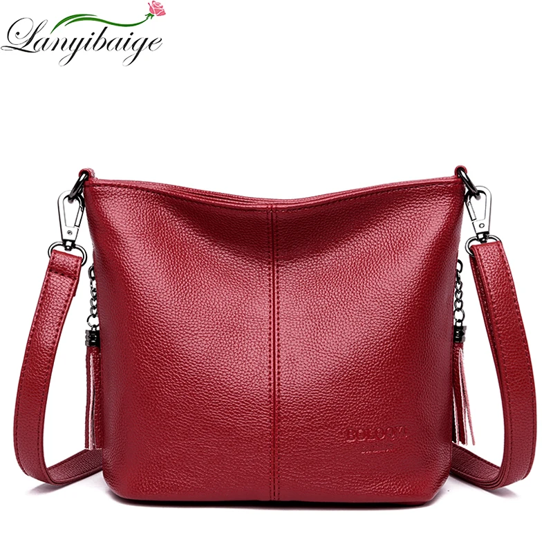 Soft Leather Hand Crossbody Bags For Women 2024 New Luxury Handbags Women Casual Shoulder Bag Designer Tote Bag Bolsa Feminina