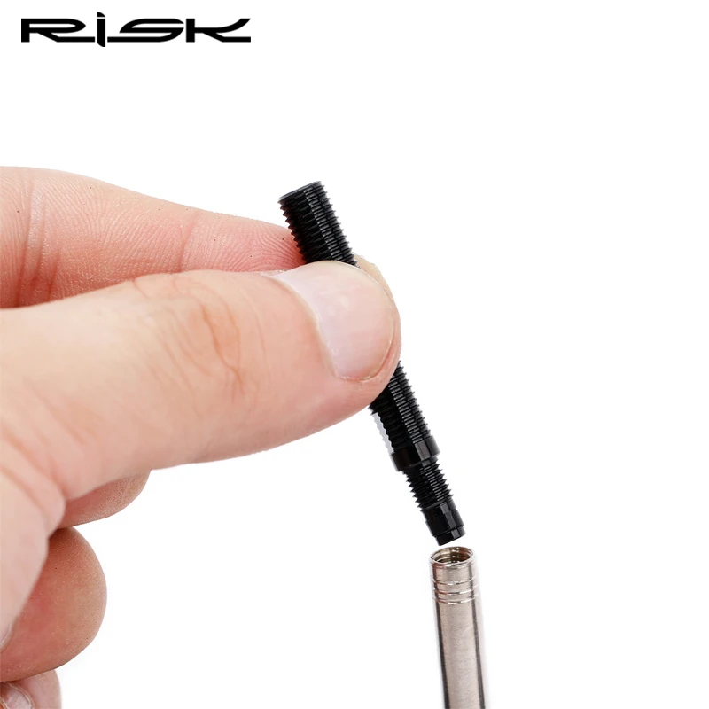 RISK RA108 Integrated Removable 45mm 80mm Bike Bicycle Inner Tubes Presta Valve Extender Extension With Core Wrench Aluminium