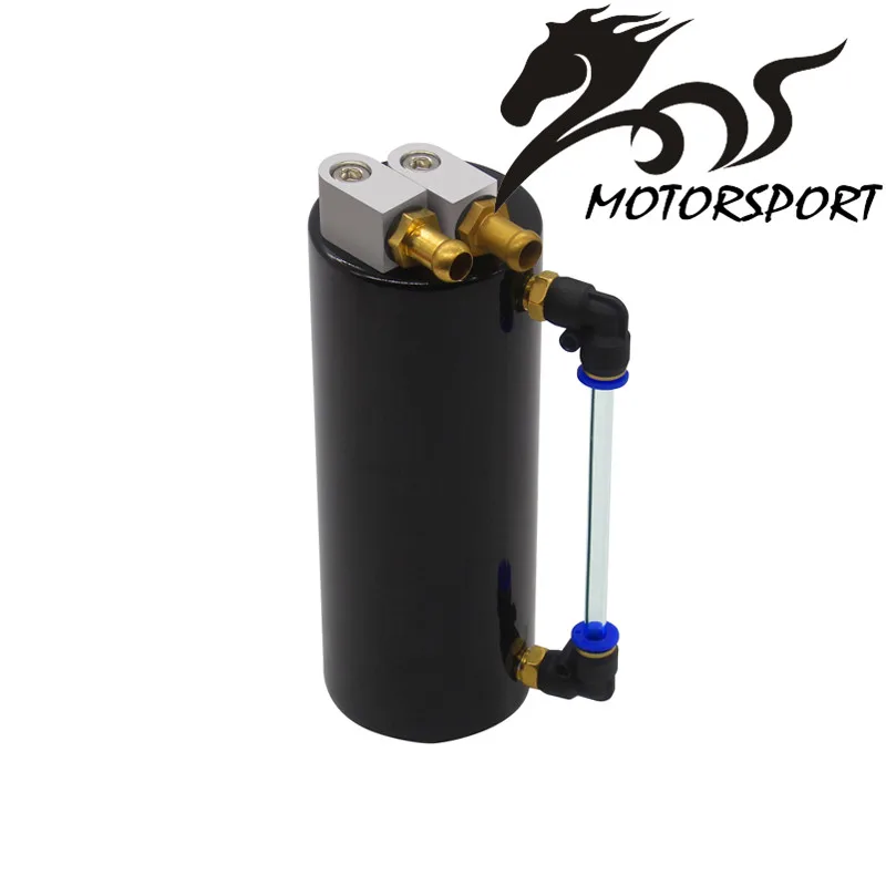 Universal 350ML Aluminum Racing Oil Catch Tank/Can Round Can Reservoir Turbo Oil Catch can