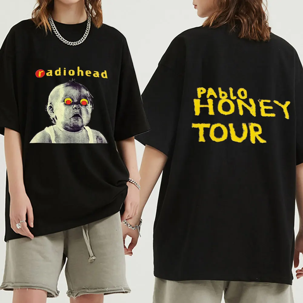 Vintage Rare!! Radiohead Pablo Honey Tour T Shirt Size Top T Shirt O-Neck Fashion Casual High Quality Print T-shirts Streetwear