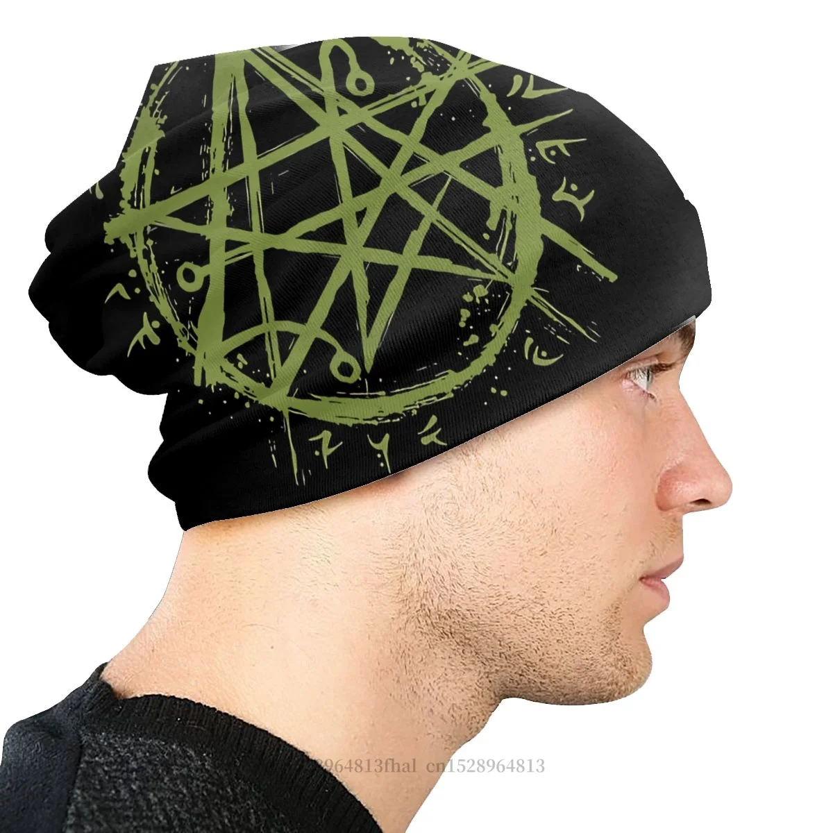 Necronomicon Sigil Lovecraft Symbol Occult Bonnet Homme Outdoor Hat Cthulhu Mythos Skullies Beanies Caps For Men Women Hats