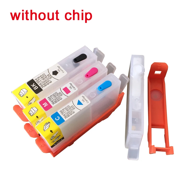 Cartucho de tinta recarregável, para hp 903 904 905, officejet pro 6950 6956, sem chips