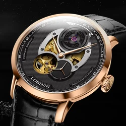 Svizzera Luxury Brand LOBINNI Top Giappone Importazione Orologi meccanici automatici da uomo Zaffiro 50M Orologio relogio impermeabile L16020