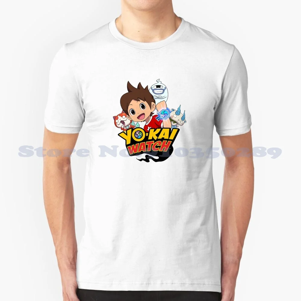 The Watch 100% Cotton T-Shirt Yokai Watch Png Syfl Top Selling Tranding Case Collage Zombie Cat Dog Meme Love Heart Wave