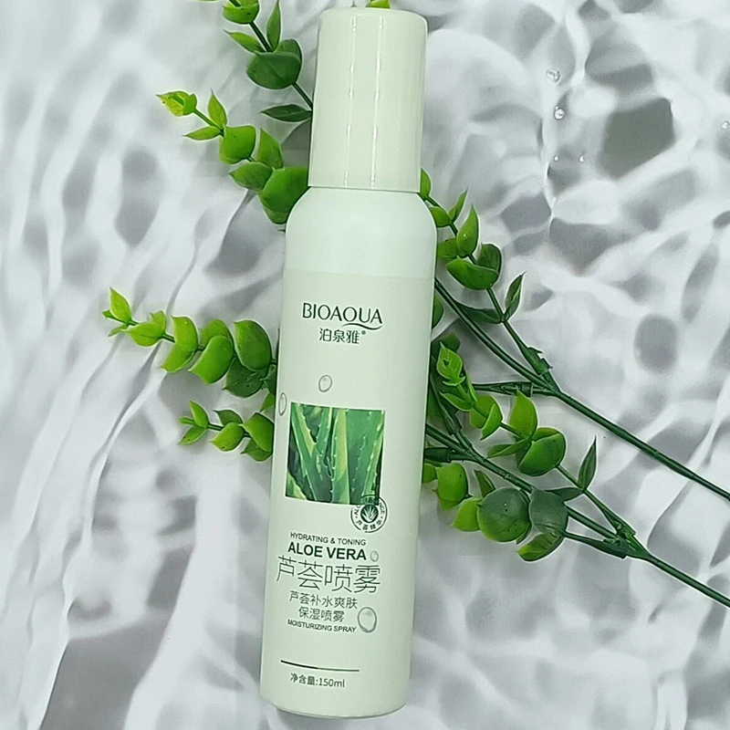 Aloe Vera Face Moisturizing Spray Improve Dryness Makeup Base Liquid Sooth Skin Refreshing Non Greasy Facial Toner Care Water