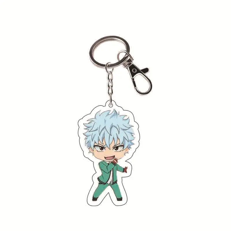 Anime The Disastrous Life of Saiki Kusuo Keychain Acrylic Figure Pendant Cartoon Image Keyring Wholesale