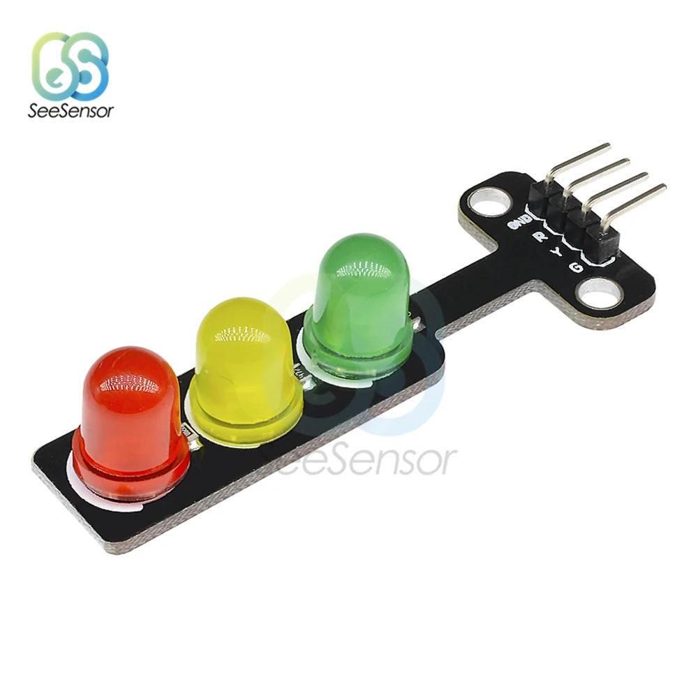 Mini 5V Traffic Light LED Display Module for Arduino Red Yellow Green 5mm LED RGB Traffic Light