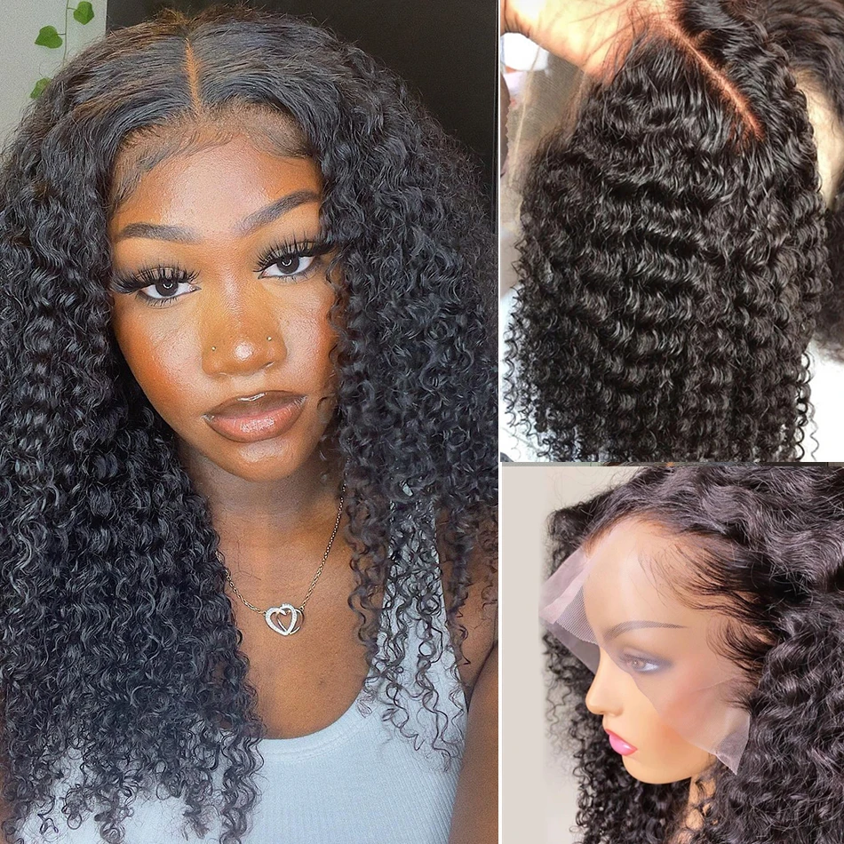 Brazilian Short Curly Bob Lace Front Human Hair Wigs PrePluck With Baby Hair Deep Wave Frontal Wig For Women Water Wave Lace Wig