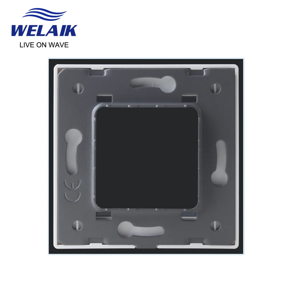 WELAIK European Standard 80*80mm Crystal Glass Blank Filled Panel  A19BKW1