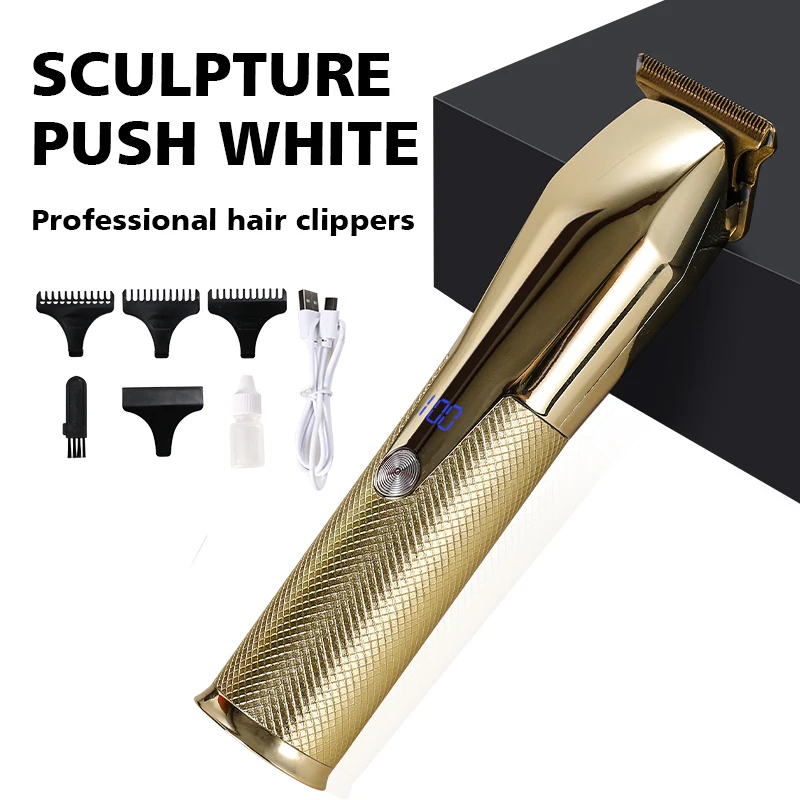 Electric Hair Clipper for Men Low Noise Rechargeable Hair Trimmer Titanium Blade Men Hair Cutting Barber Machine LED Display