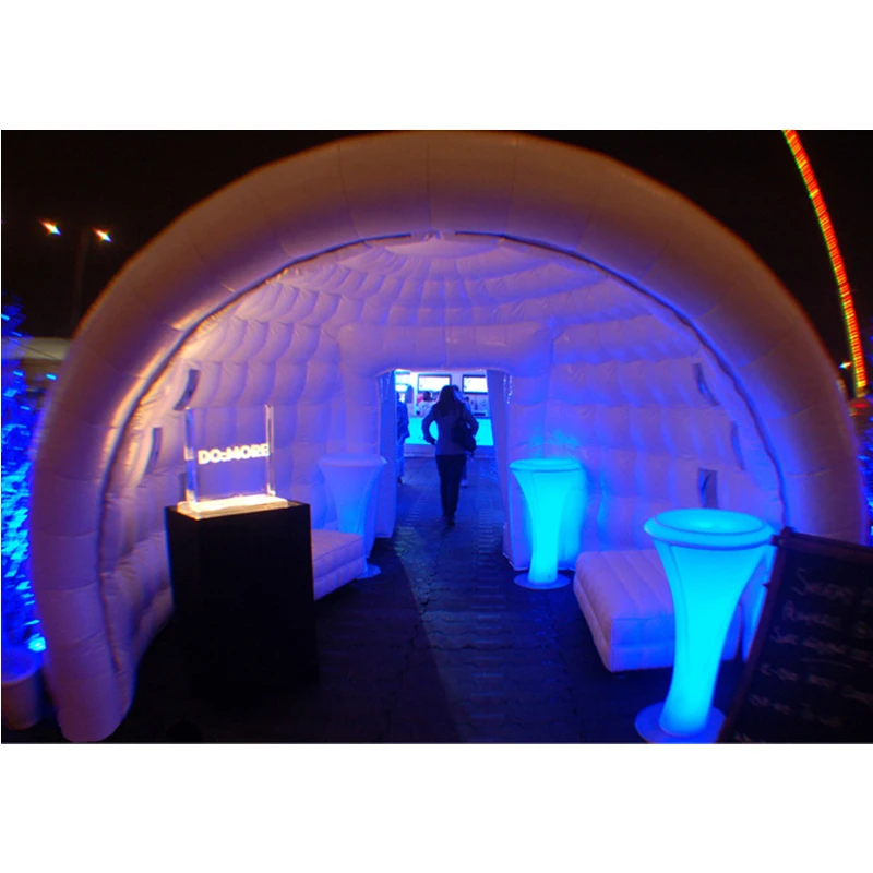 Bellissimo noleggio gigante della tenda a cupola gonfiabile, tenda gonfiabile per feste Igloo con luci a LED