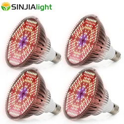 4PCS 120W Full Spectrum LED Grow Light 180LEDs Plant Lamp Led Growing Bulb for Indoor Plants Flowers Garden Vegs Greenhouse E27