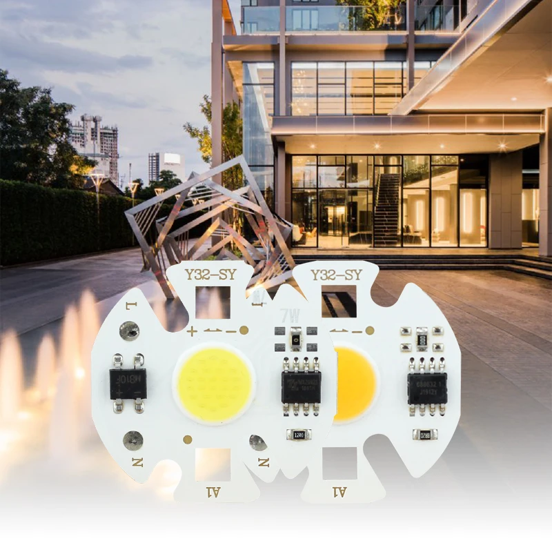 10 sztuk/partia COB LED Chip światła 220V reflektory lampa 3W 5W 7W 10W 12W lampa dla DIY reflektor nie ma potrzeby kierowcy Matrix światła — zdjęcie 7