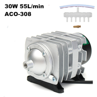 45W 70L/min HAILEA Electromagnetic Air Compressor Fish Tank Oxygen Air Pump Hydroponics 6 Way Air Aerator Pump