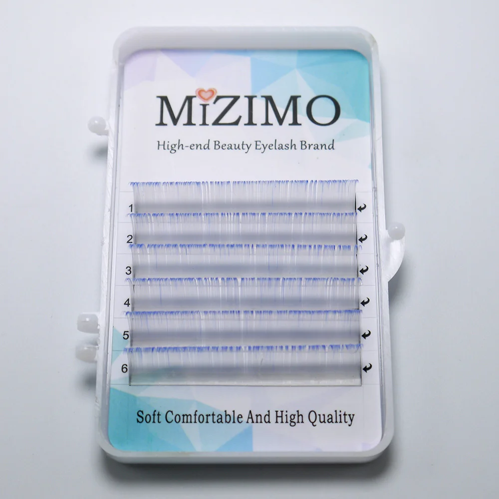 MIZIMO New Color Eyelashes White And Blue Two-color Grafting Eyelashes Individual Eyelash Extensions