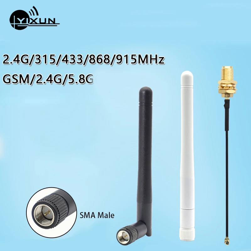 

2.4GHz 5.8GHz 433MHz 315MHz 868MHz 915MHz GSM Glue Stick Antenna with IPEX IPX U.FL to SMA Female Pigtail RF Extension Cable