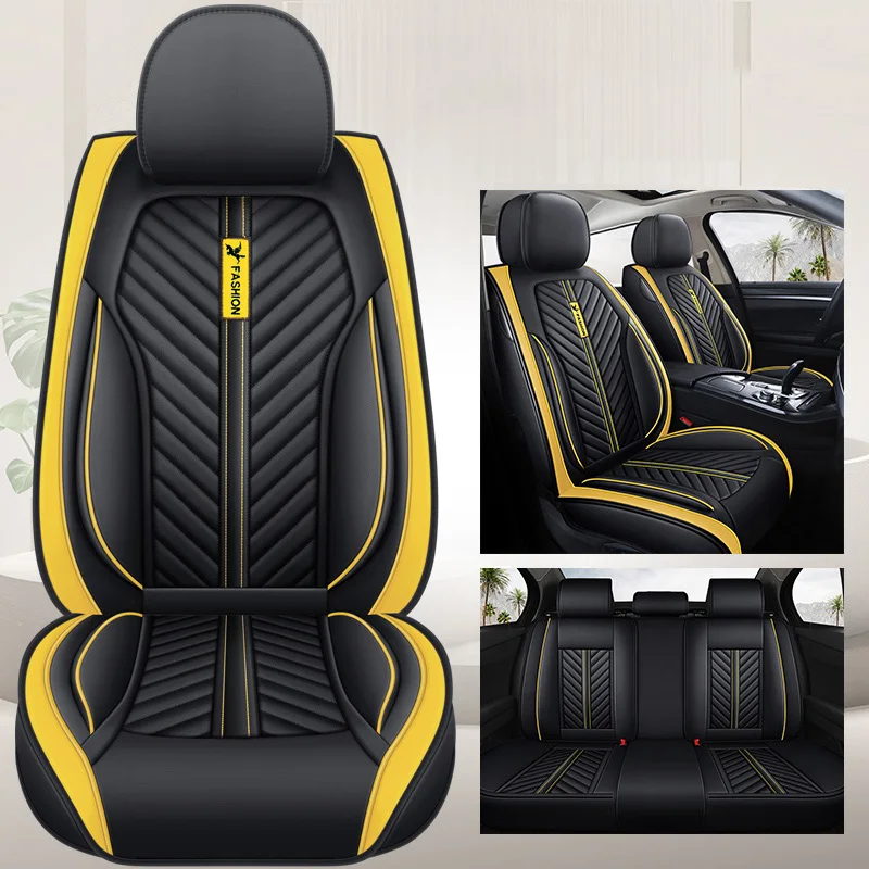 

Car Seat Cover Front/Rear Vehicle Cushion For Women Not Moves Universal Pu Leather Black/Red Non-Slide For Ford Kuga Y5 X40