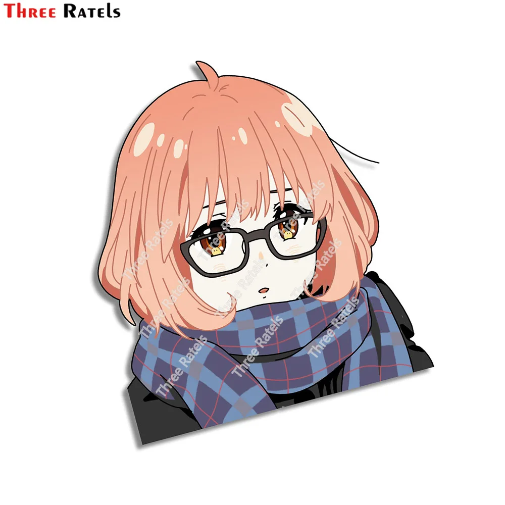 Three Ratels E438 Kyoukai No Kanata Mirai Instagram Car Stickers Decal Anime Cute Car Accessories Decoration