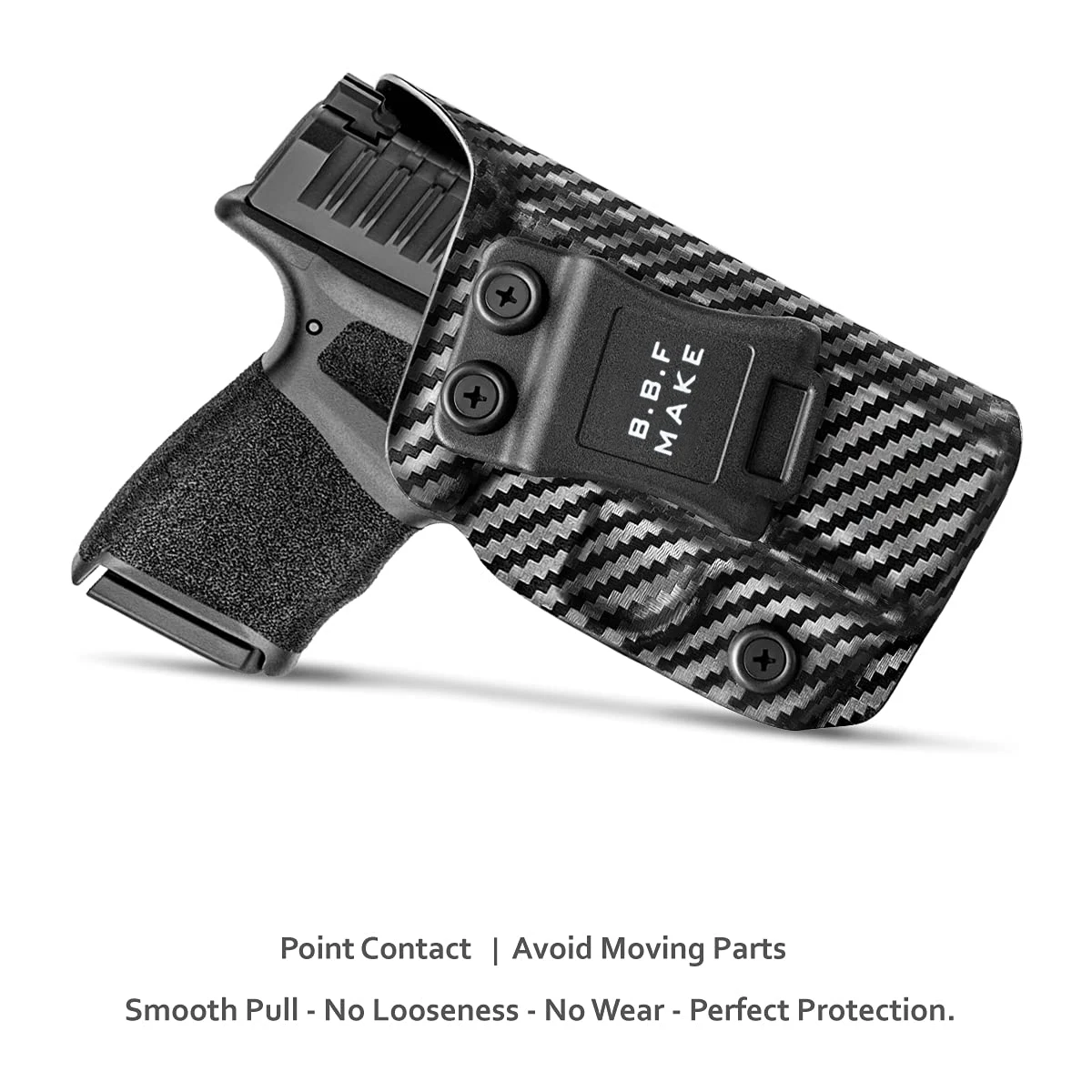 B.B.F Make Hellcat Holster, Carbon Fiber Kydex Holster IWB Custom Fit: Springfield Armory Hellcat Pistol Case Pocket