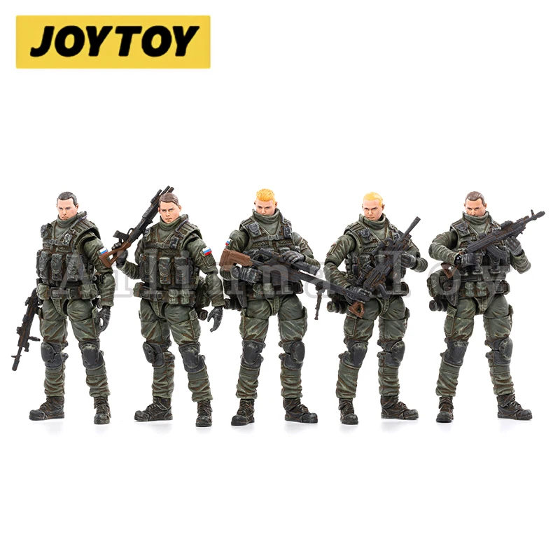 JOYTOY-figura de ação infantaria naval russa, coleção anime, modelo militar, presente, 1:18, 3.75, 5 unidades por conjunto