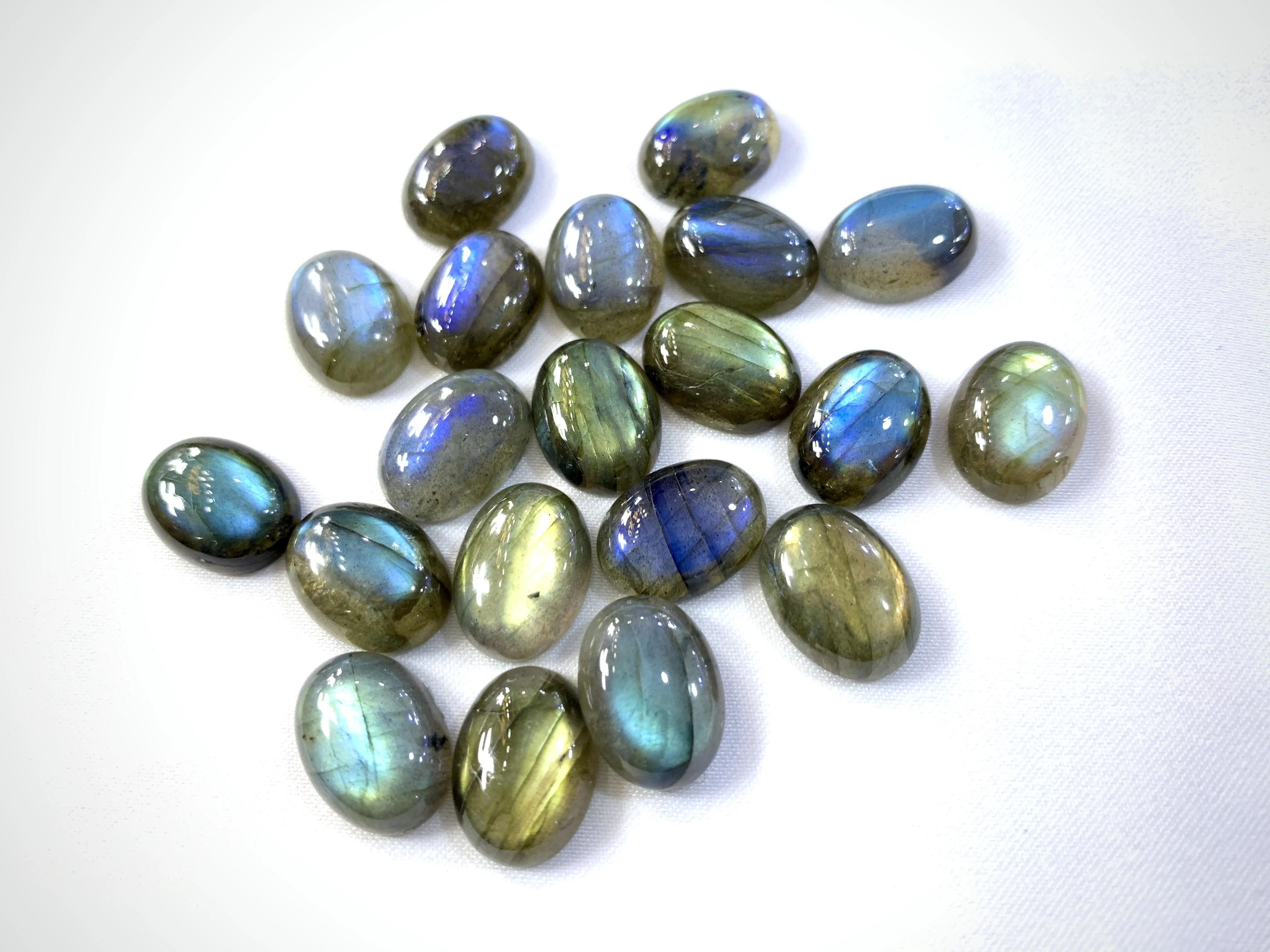 Natural Labradorite Cabochon Gemstone CAB 13x18mm 12x16mm Oval 3pcs/lot DIY Jewelry Accessories Genuine Stone