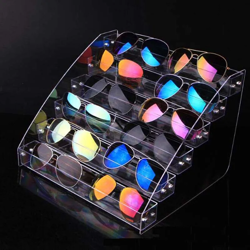 Fashion Transport Sunglasses Display Stand Eyeglasses Showing Rack Organizer Showcase Jewelry Glasses Holder Assemblable Various