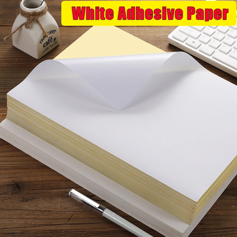 

20 50 Sheets A4 White Self Adhesive Sticker Label Matte Glossy Surface Paper Sheet for Laser Inkjet Printer Copier Craft Paper