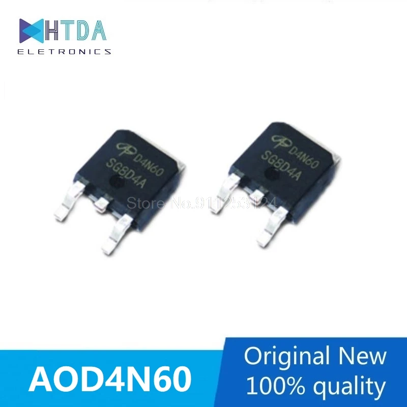 20pcs/lot  AOD4N60 4A 600V TO-252 D4N60 In Stock