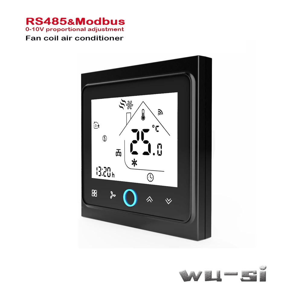 Válvula Proportioneel 0-10V Tubo de unidade da bobina do ventilador termostato controle & RS485 2 signaal, 95-240VAC,24VAC opcional
