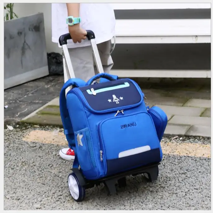 Japan school bags on wheels School Rolling backpack for boys Wheeled Backpack for school kids school trolley Bags orthopedic