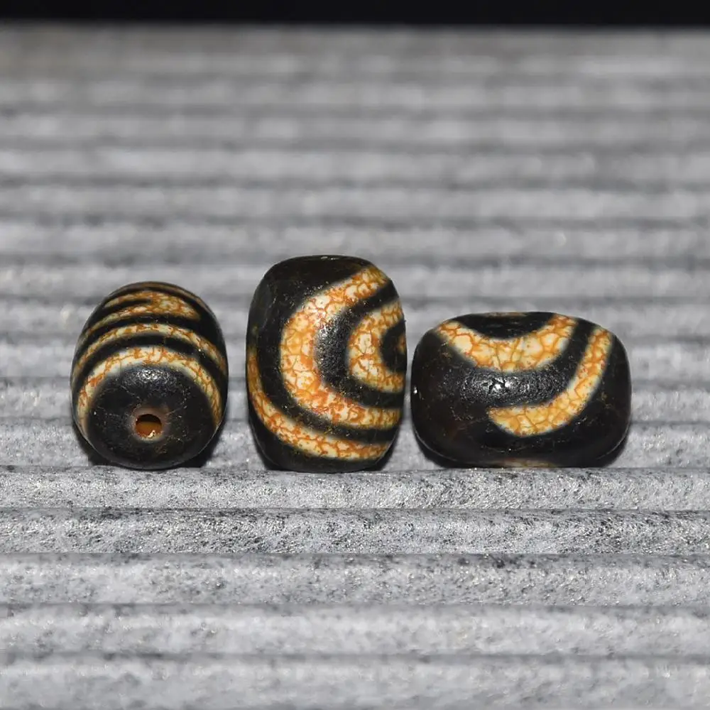 Rare Pattern Spiral 13*18mm Brown Amulet Natural Agate Stone Tibetan Dzi Beads for Bracelet Necklace DIY Jewelry Making