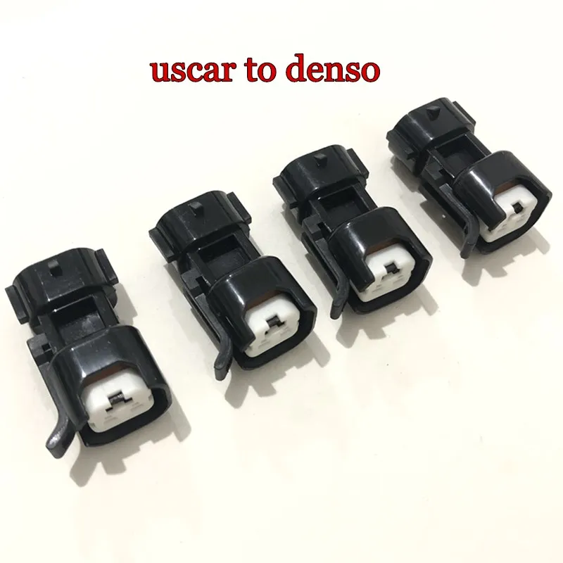 Free shipping 4pcs High quality Uscar to denso adpator connector ev14 to denso plugs clip