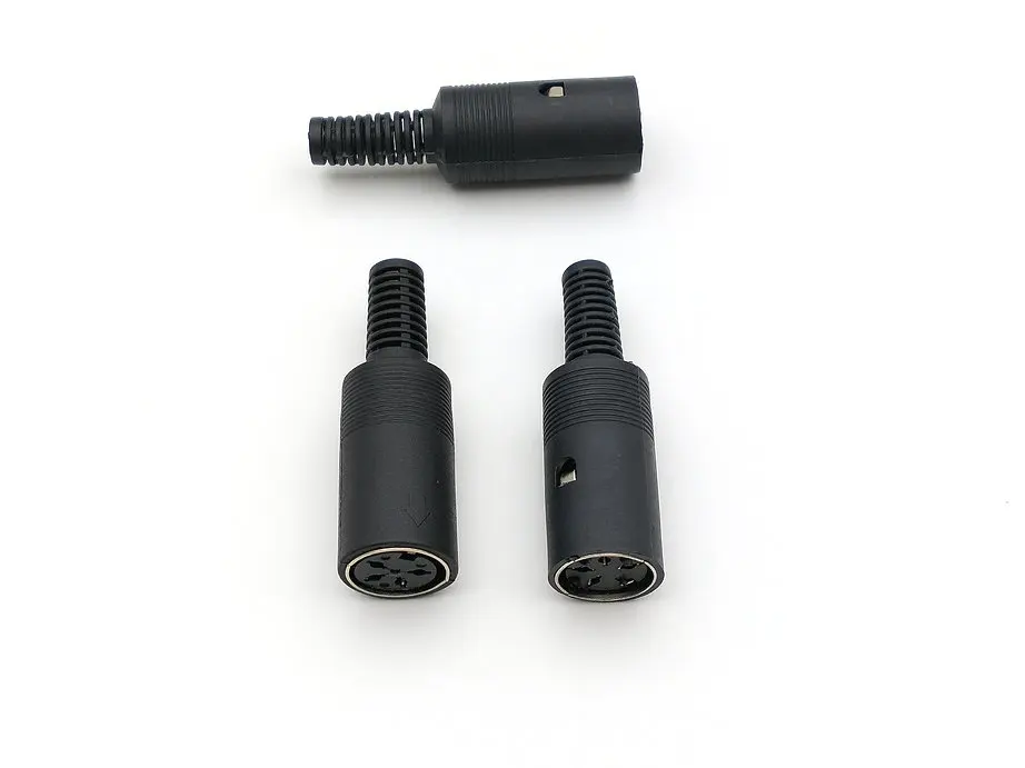 50PCS 4 PIN DIN Female Socket DIN plug Cables Connectors Soldering