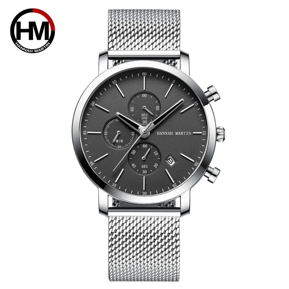 Mannen Horloges Top Merk Fashion Multifunctionele Kleine Wijzerplaat Rvs Mesh Business Waterdichte Horloges Relogio Masculino