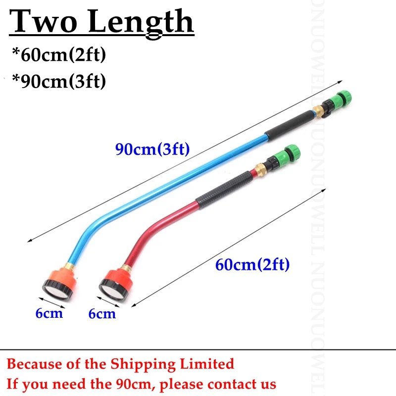 60cm(2ft) rolnictwo nawadniania w szklarni Lances zraszacz dysza opryskiwacza rośliny ogrodowe Vegetabke podlewanie pistolet na wodę