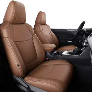 Couro Seat Covers para carro, 5 Assentos, Conjunto completo, Qualidade superior, específico para Toyota RAV4, Corolla, CHR, Camry, Custom Fit, Acessórios de carro 8 principais vendas toyota c hr capa banco - №5