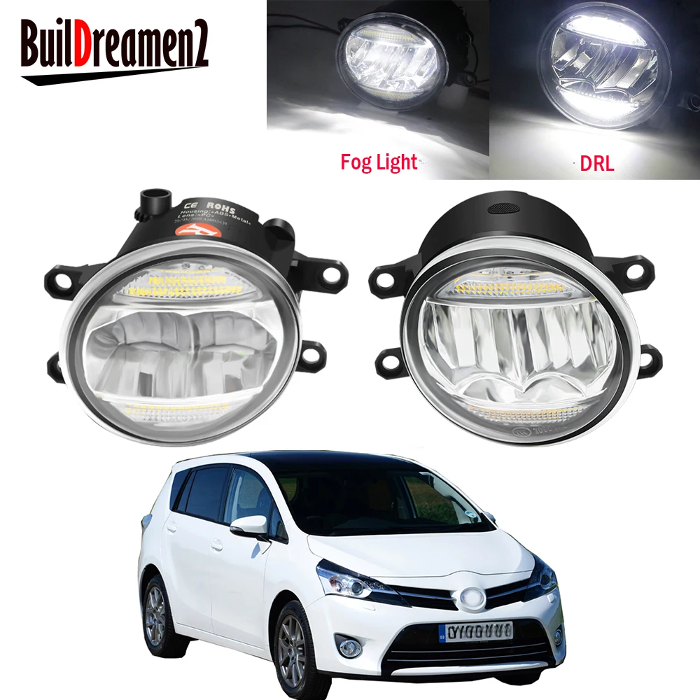 

2 Pieces Car Right + Left LED Fog Light Assembly DRL Daytime Running Lamp 30W H11 12V For Toyota Verso (_R2_) 2009-2018