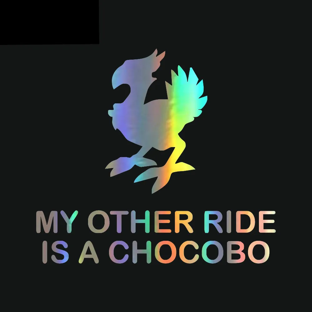 Funny Auto Accessories Car Sticker My Other Ride Is A Chocobo Decoration Door Body Window Vinyl Stickers PVC 15cm X 13cm