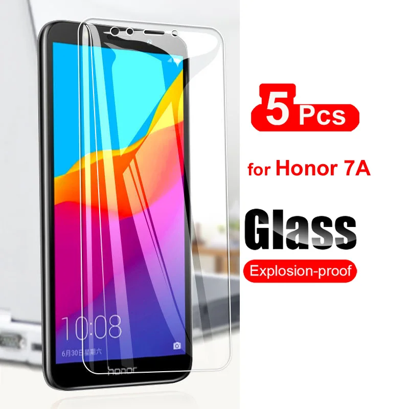 5Pcs Tempered Glass For Huawei Honor 7A 5.45