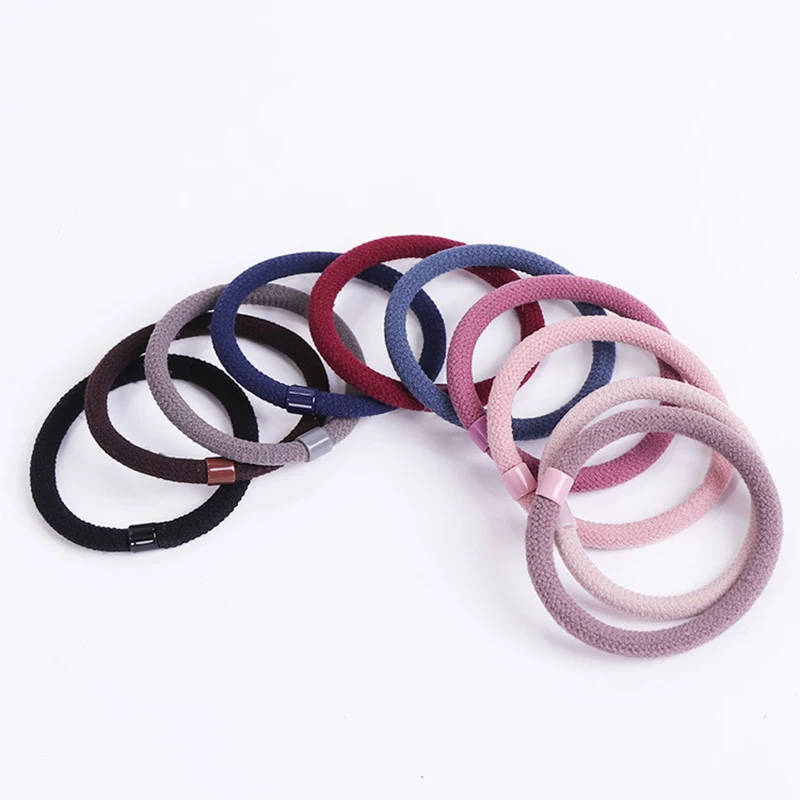 10Pcs/Lot Fashion Basic Elastic Rubber Bands Hairband For Girls Women Headwear Headband Holder Scrunchie Hair Accessories Simple