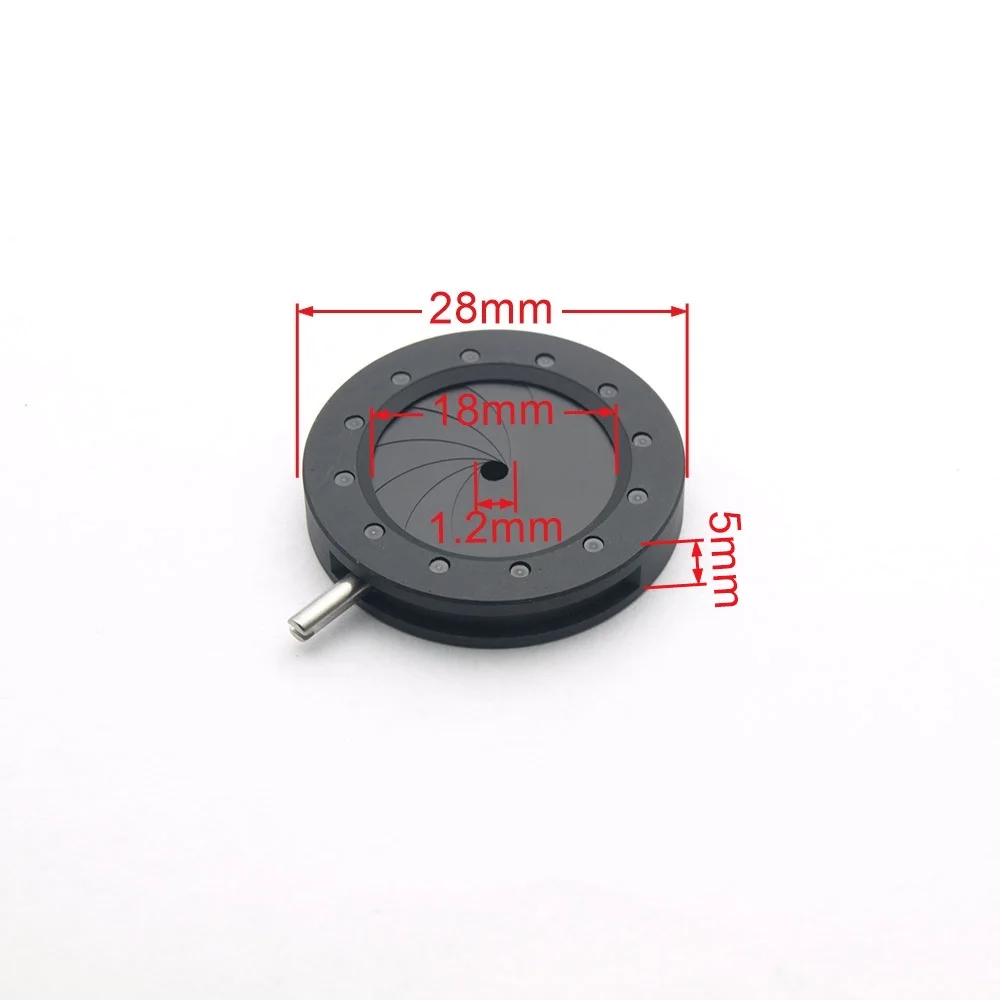 New 1pc 1.2-18mm 10 Blades Adjustable Zoom Optical Iris Diaphragm Aperture Condenser Digital Camera Microscope Lens Adapter Use