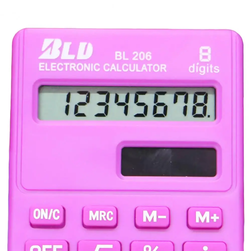 Mini Calculator Cartoon Candy Color Portable 8 Digits Display Student Calculator Office Supplies