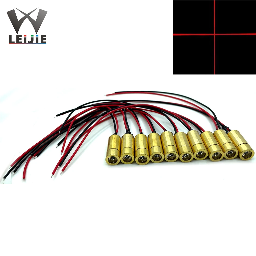 10 stücke 5V 650nm 5mW 9mm Kreuz Linie Dot 9*21mm Industrielle MINI Rot Lokalisieren laser Kopf LD Modul Laser Modul Medizinische positionierung